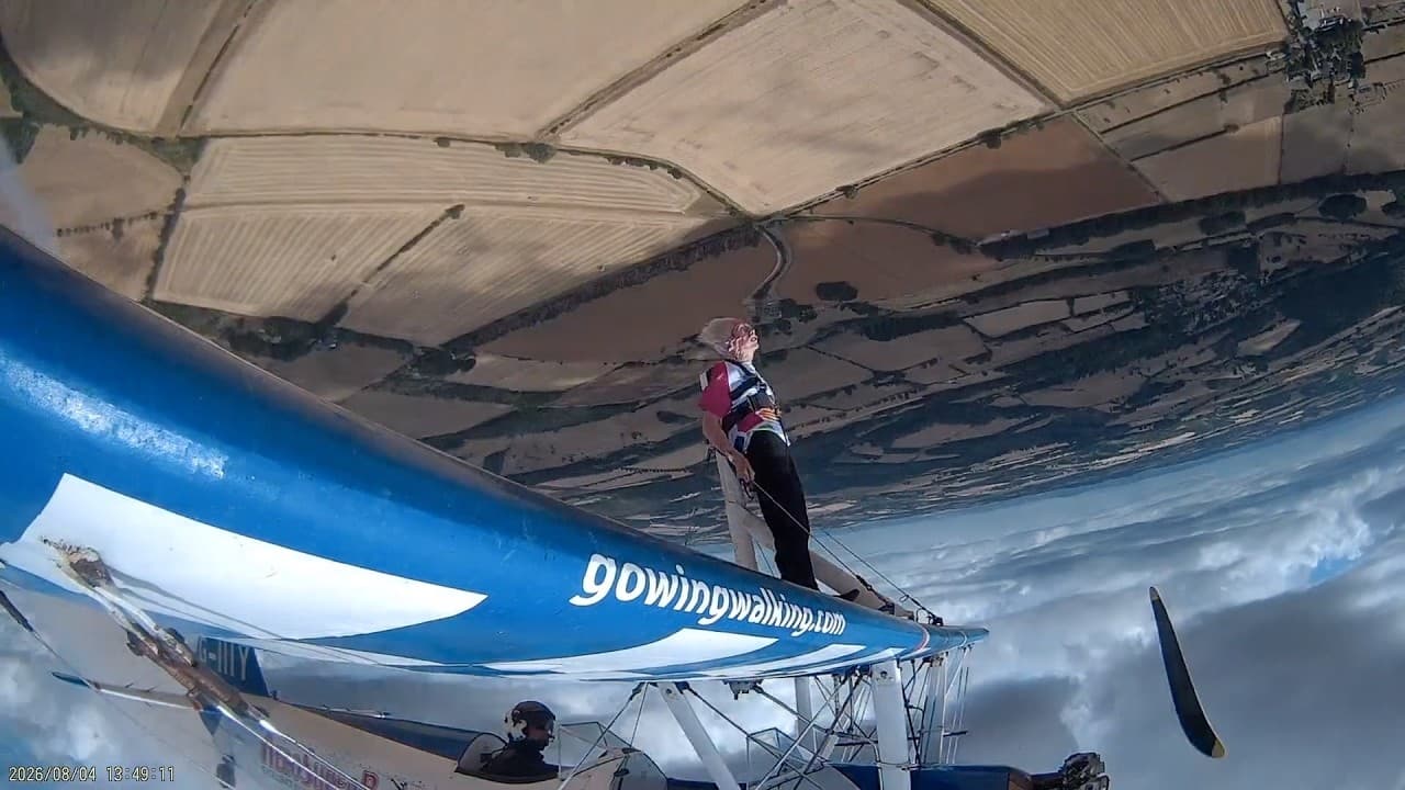 Betty Bromage Breaks Her Own Wingwalk Record Aged 97
