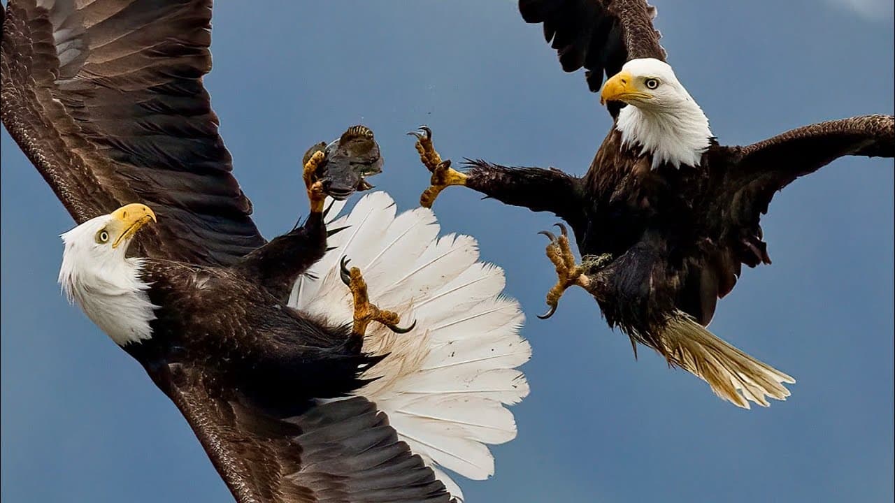 Crazy Battle: One Small Shark And a Sky Full of Hungry Eagles