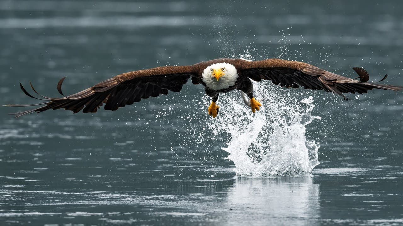 Ultra Slow Motion: How Eagles Control 7,000 Feathers to Hunt