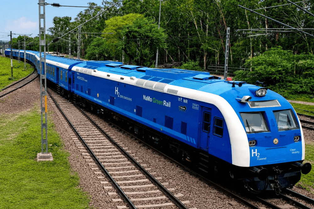India Launches Hydrogen Train on Its Vast Railway Network