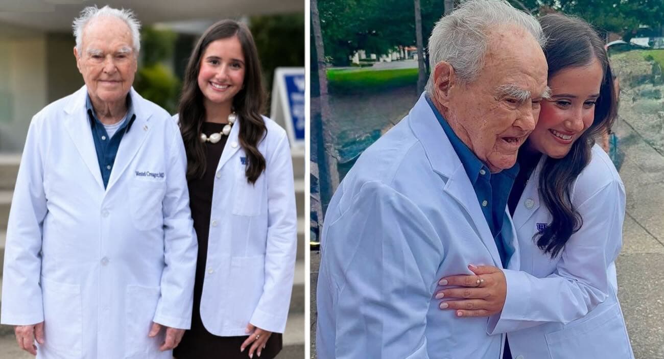 97-Year-old is Overwhelmed to Attend Great-Granddaughter’s Graduation From Same Med School He Tackled 60 Years ago