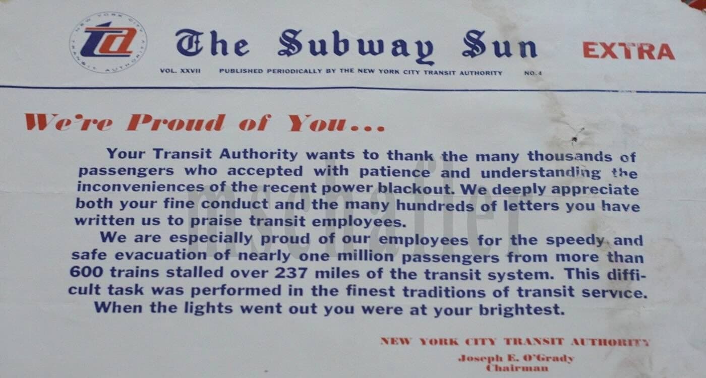 The Blackout of ‘65 Left 800K Trapped in NYC Subway – 6 Hours Later People Were Inspired by Each Other
