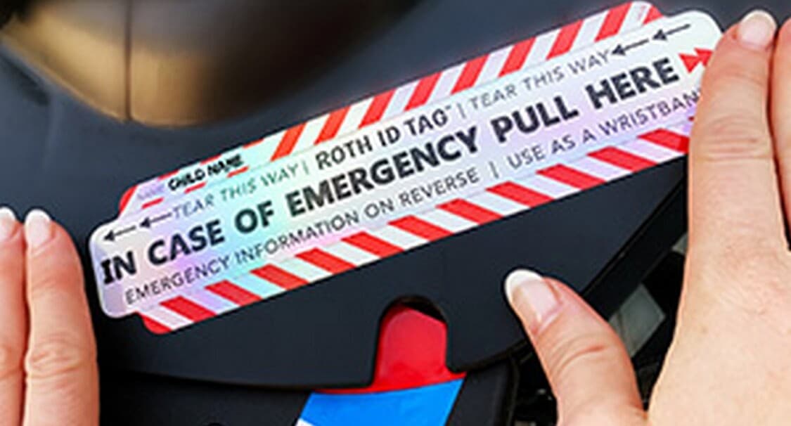 Woman Who Lost Her Sister Invents a Child’s Car Seat Sticker That Doubles as Hospital Bracelet